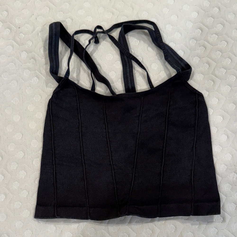 Free People Movement Black workout top